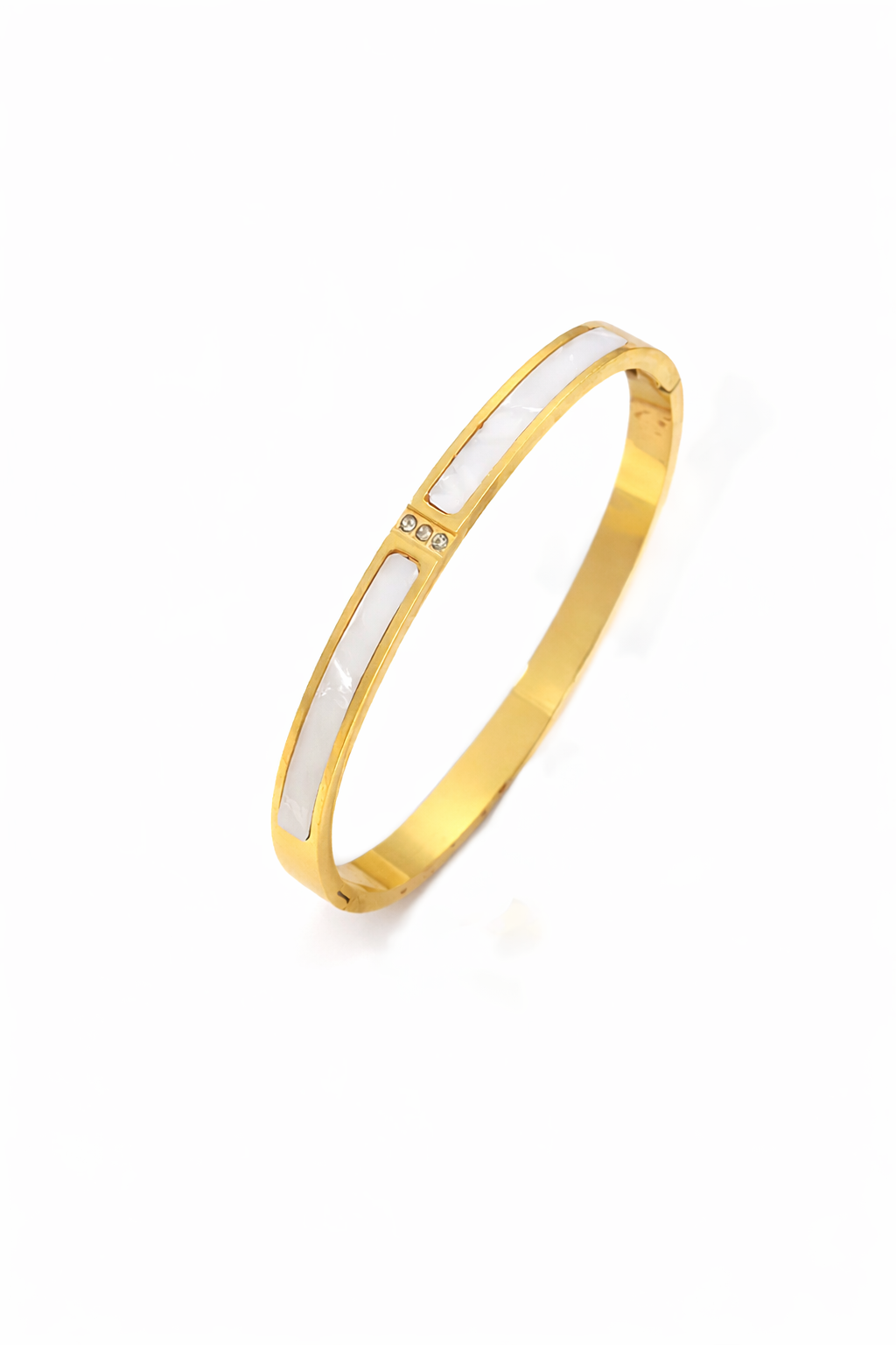 Luna Enamel Gold Bangle
