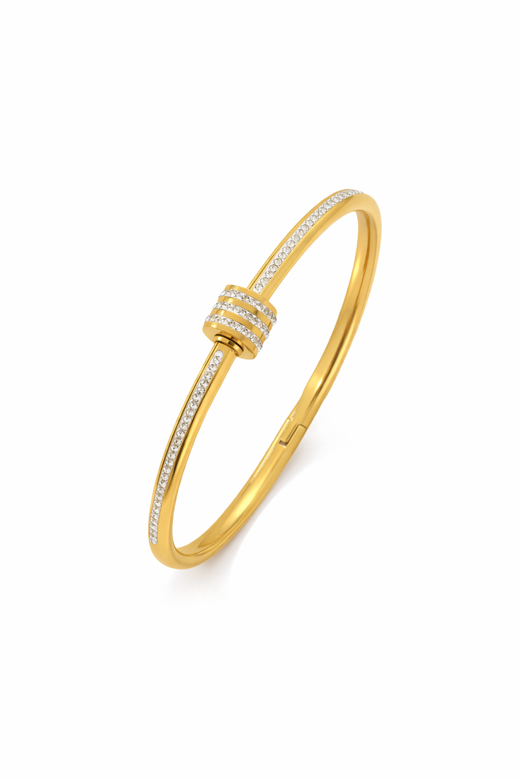 Celeste Crystal Lock Bangle