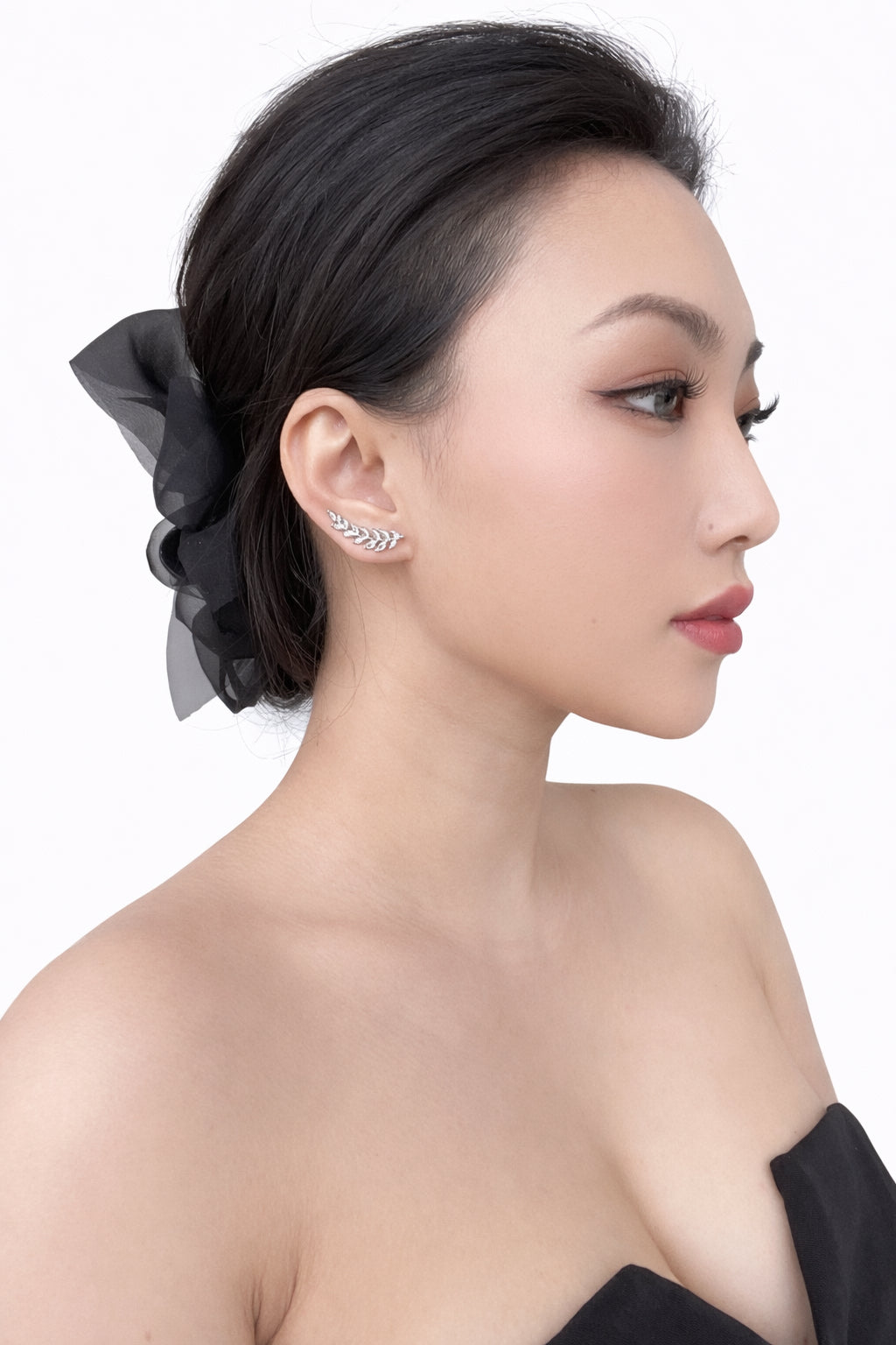 Crystal Laurel Ear Climbers