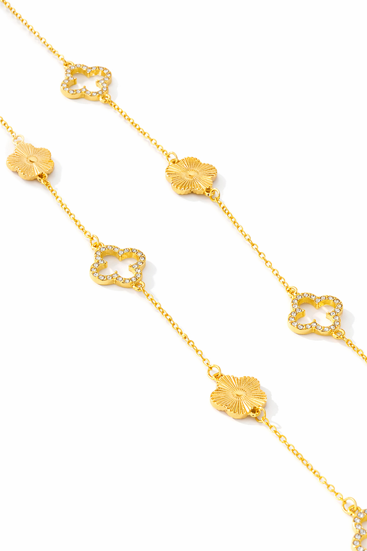 Golden Clover Elegance Necklace