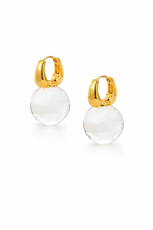 Crystal Orb Drop Earrings