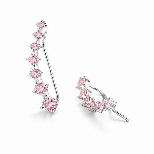Blush Spark Ear Climber Earrings