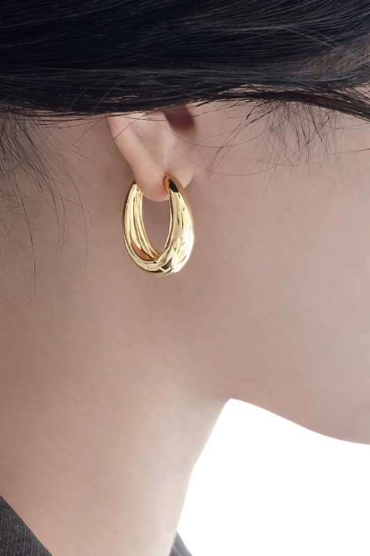 Luxe Teardrop Hoop Earrings