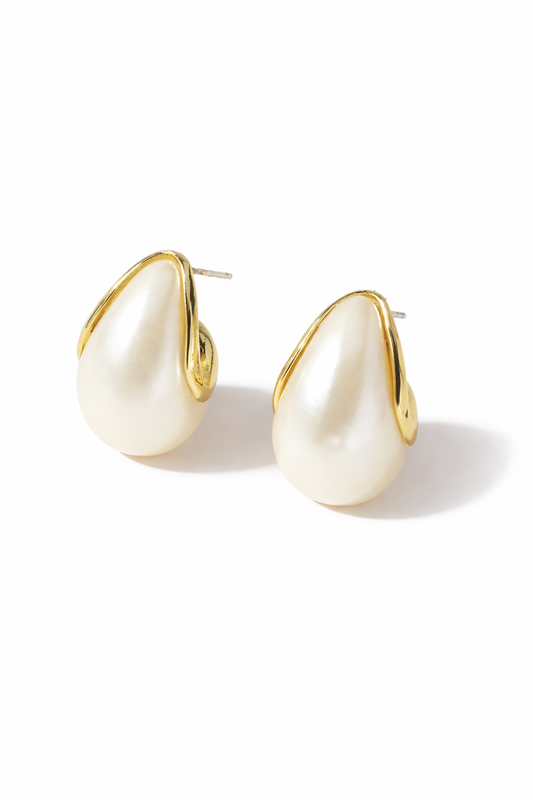 Luna Drop Pearl Earrings
